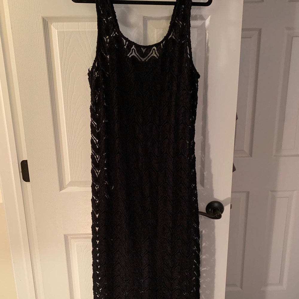 Forever 21 plus size black floral lace 2-piece